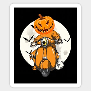 Halloween Day 2021 Pumpkin Motorcycle Lovers For Halloween 2021 Costume For Mom And Dad Halloween Trick Or Treat Sticker